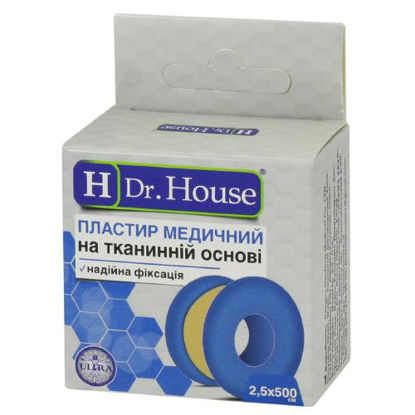 Світлина Пластир медичний H Dr. House 2.5см х500см на тканинній основі